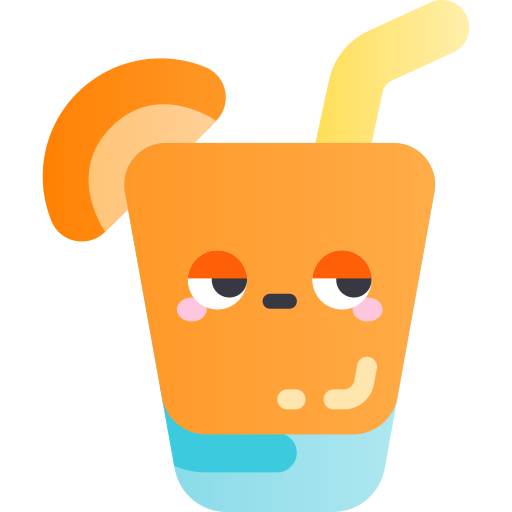 Orange juice Kawaii Star Gradient icon
