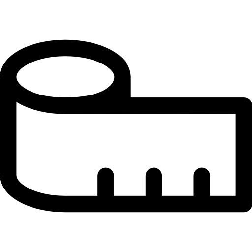 centimetro Basic Rounded Lineal icona