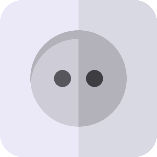 stopcontact Basic Rounded Flat icoon