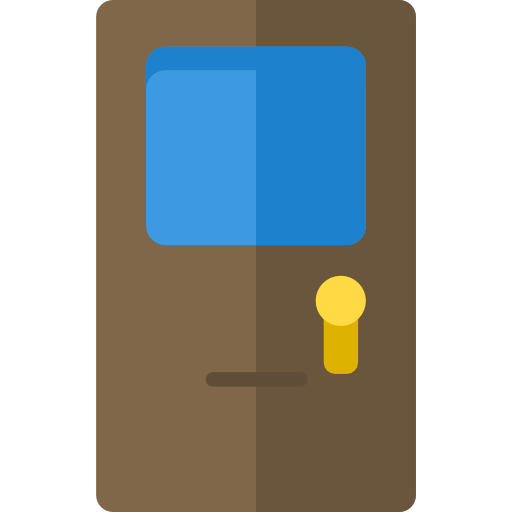 deur Basic Rounded Flat icoon