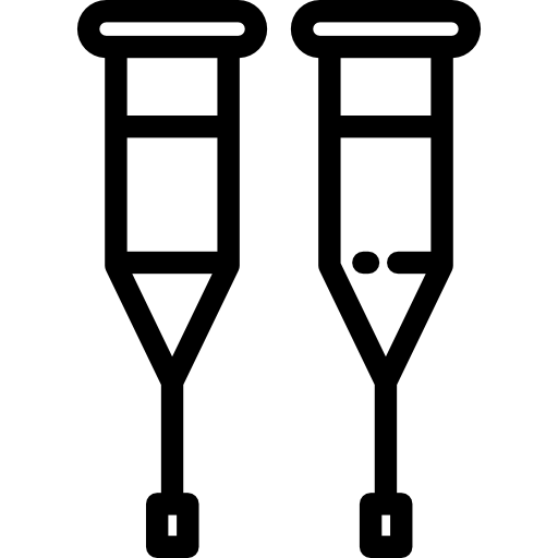 Crutches Detailed Rounded Lineal icon
