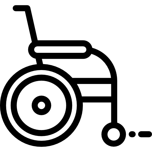 wózek inwalidzki Detailed Rounded Lineal ikona