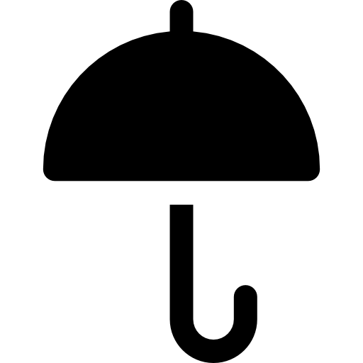 guarda-chuva Basic Rounded Filled Ícone