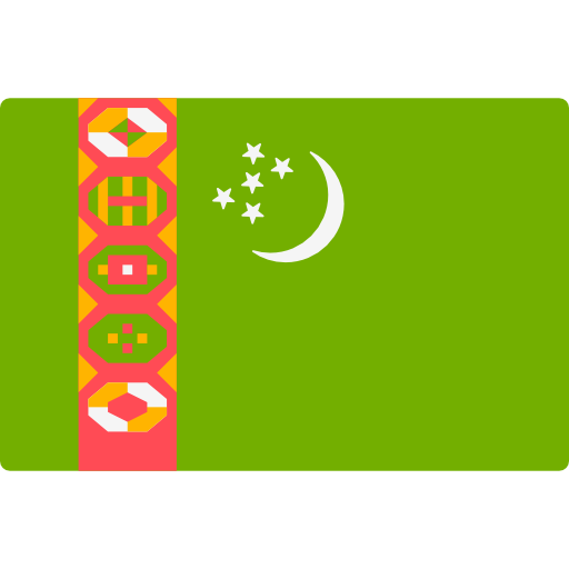 투르크 메니스탄 Flags Rectangular icon