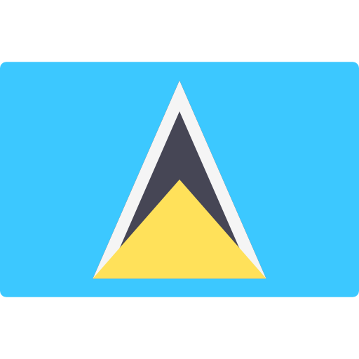 st lucia Flags Rectangular icoon