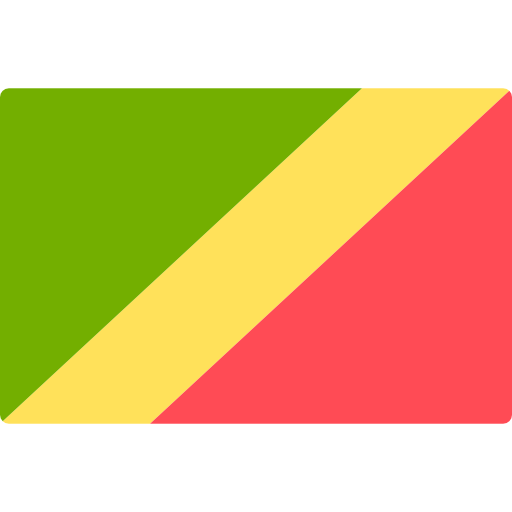 repubblica del congo Flags Rectangular icona