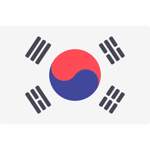 zuid-korea Flags Rectangular icoon