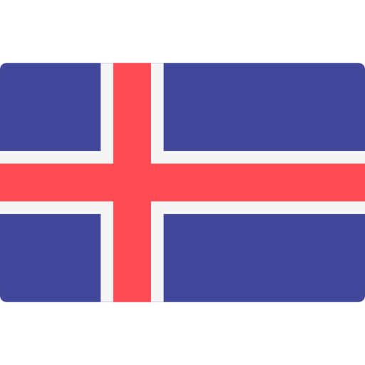 islanda Flags Rectangular icona