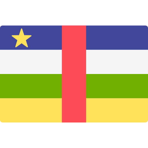 repubblica centrafricana Flags Rectangular icona