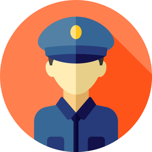 Policeman Flat Circular Flat icon