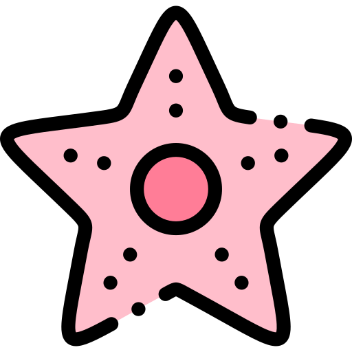 Estrella de mar Detailed Rounded Lineal color icono