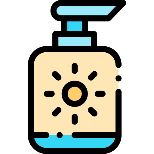 Protetor solar Detailed Rounded Lineal color Ícone