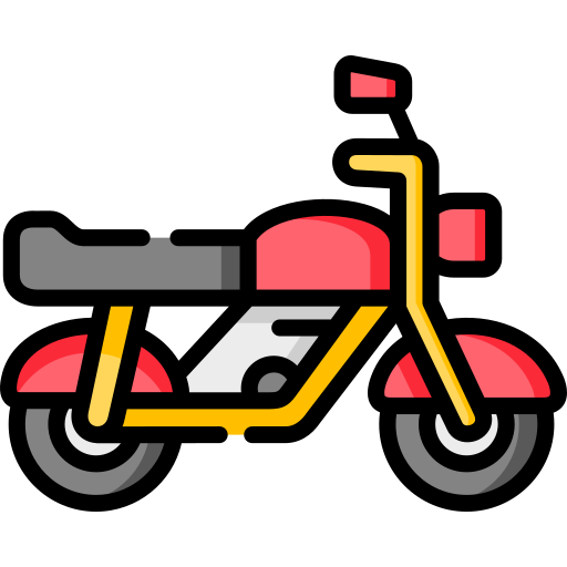 Motocicleta Special Lineal color icono