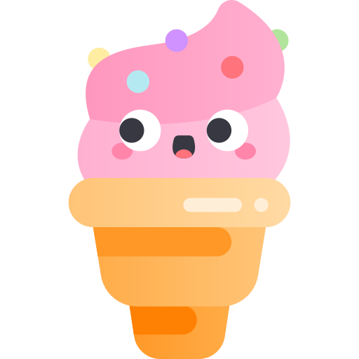 Icecream Kawaii Star Gradient icon