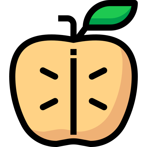 plasterek jabłka Generic Outline Color ikona
