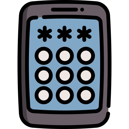 contraseña móvil Special Lineal color icono