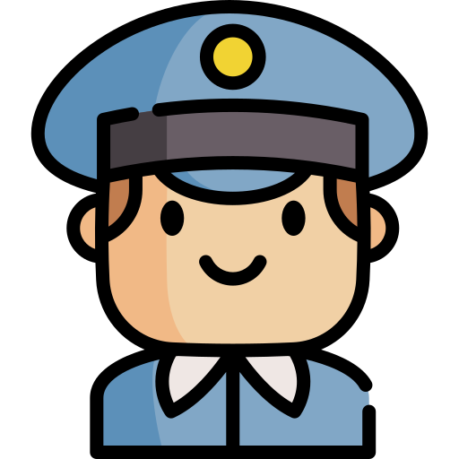 Policía Special Lineal color icono