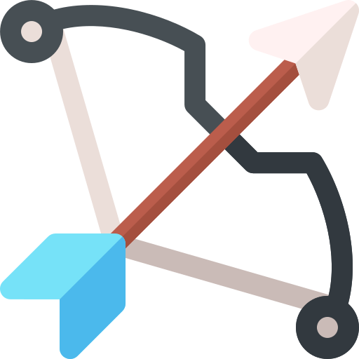 tiro con l'arco Basic Rounded Flat icona
