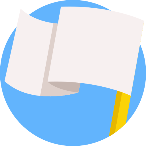 bandiera bianca Detailed Flat Circular Flat icona