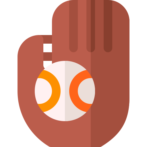 Бейсбольная перчатка Basic Rounded Flat иконка