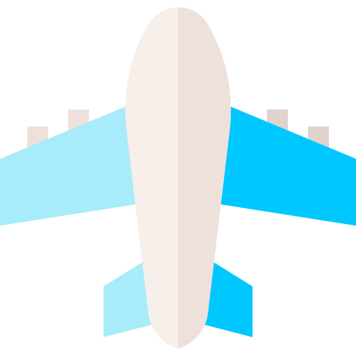 Avião Basic Straight Flat Ícone