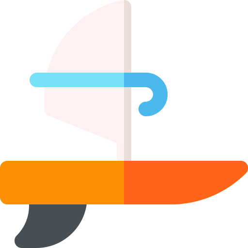 windsurfingu Basic Rounded Flat ikona