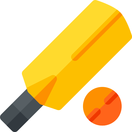 cricket bat Basic Rounded Flat icoon