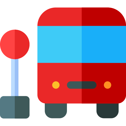 Parada de autobús Basic Rounded Flat icono