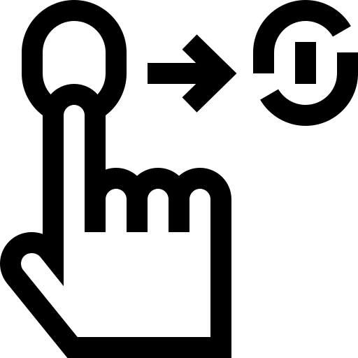 Huella dactilar Basic Straight Lineal icono