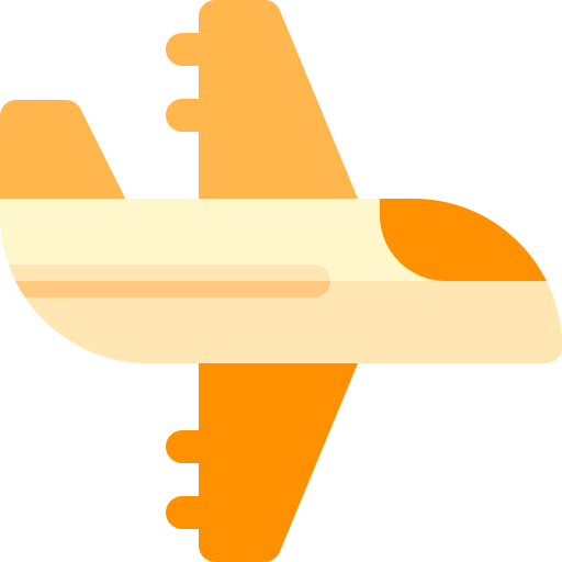 Aeroplano Basic Rounded Flat icono
