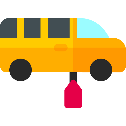 carro Basic Rounded Flat icono