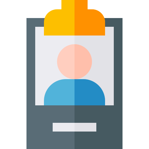 Carnet de identidad Basic Straight Flat icono