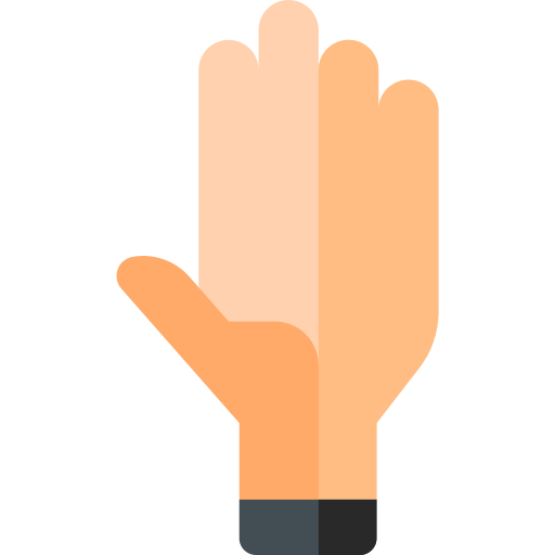 Hand up Basic Rounded Flat icon
