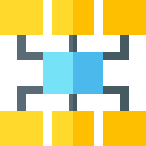 organigrama Basic Straight Flat icono