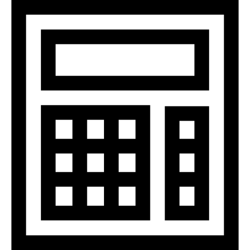 taschenrechner Basic Straight Lineal icon