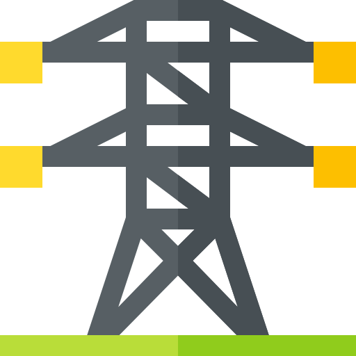 電気塔 Basic Straight Flat icon