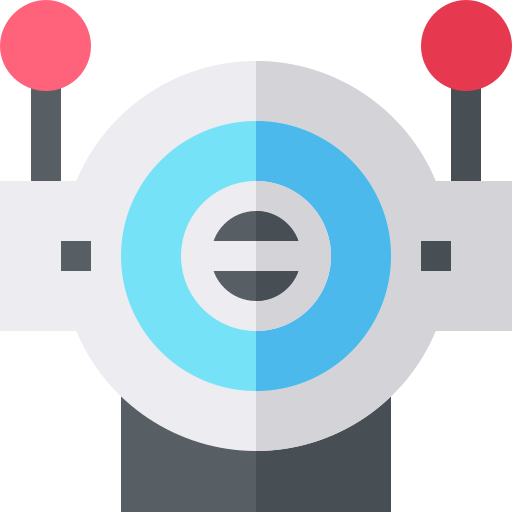 Robot industrial Basic Straight Flat icono