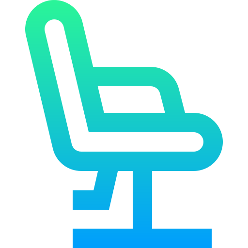 理容室の椅子 Super Basic Straight Gradient icon