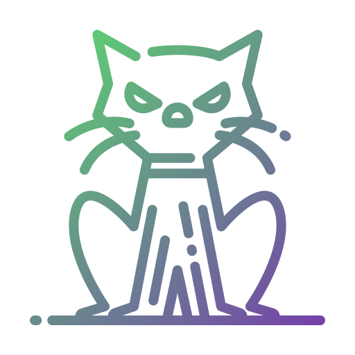 schwarze katze Good Ware Gradient icon