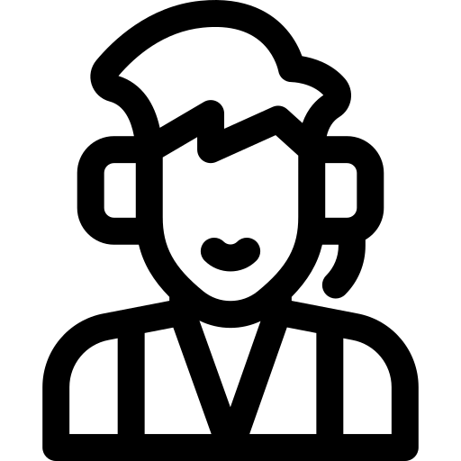 centre d'appel Basic Rounded Lineal Icône