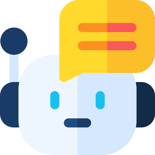 Chatbot Basic Rounded Flat icono