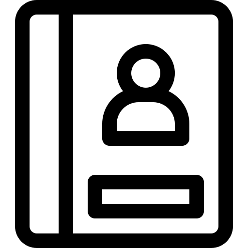 contatto Basic Rounded Lineal icona