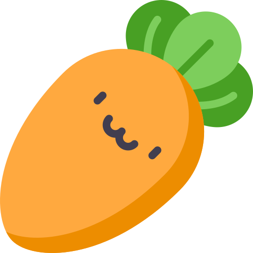 wortel Kawaii Flat icoon