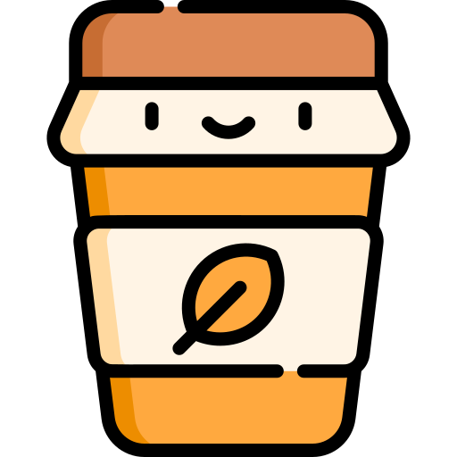 tasse de café Kawaii Lineal color Icône