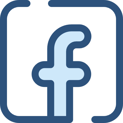 facebook Monochrome Blue icono