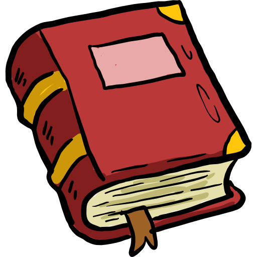 boek Hand Drawn Color icoon