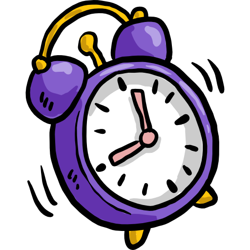 Alarm clock Hand Drawn Color icon