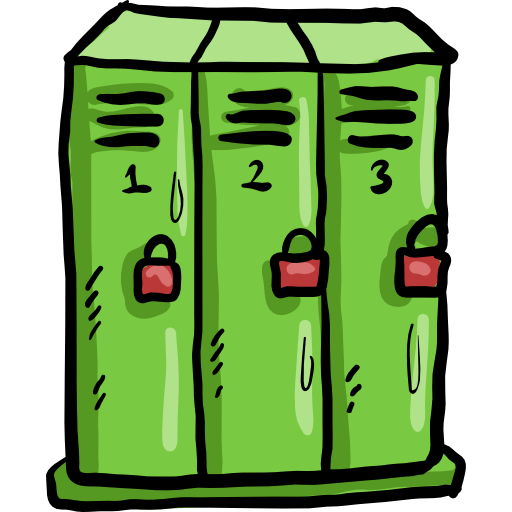 Lockers Hand Drawn Color icon
