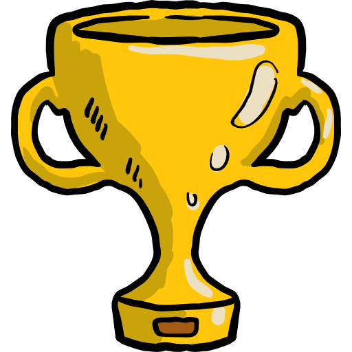 trofeo Hand Drawn Color icona