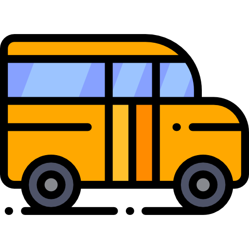 autobús escolar Special Lineal color icono